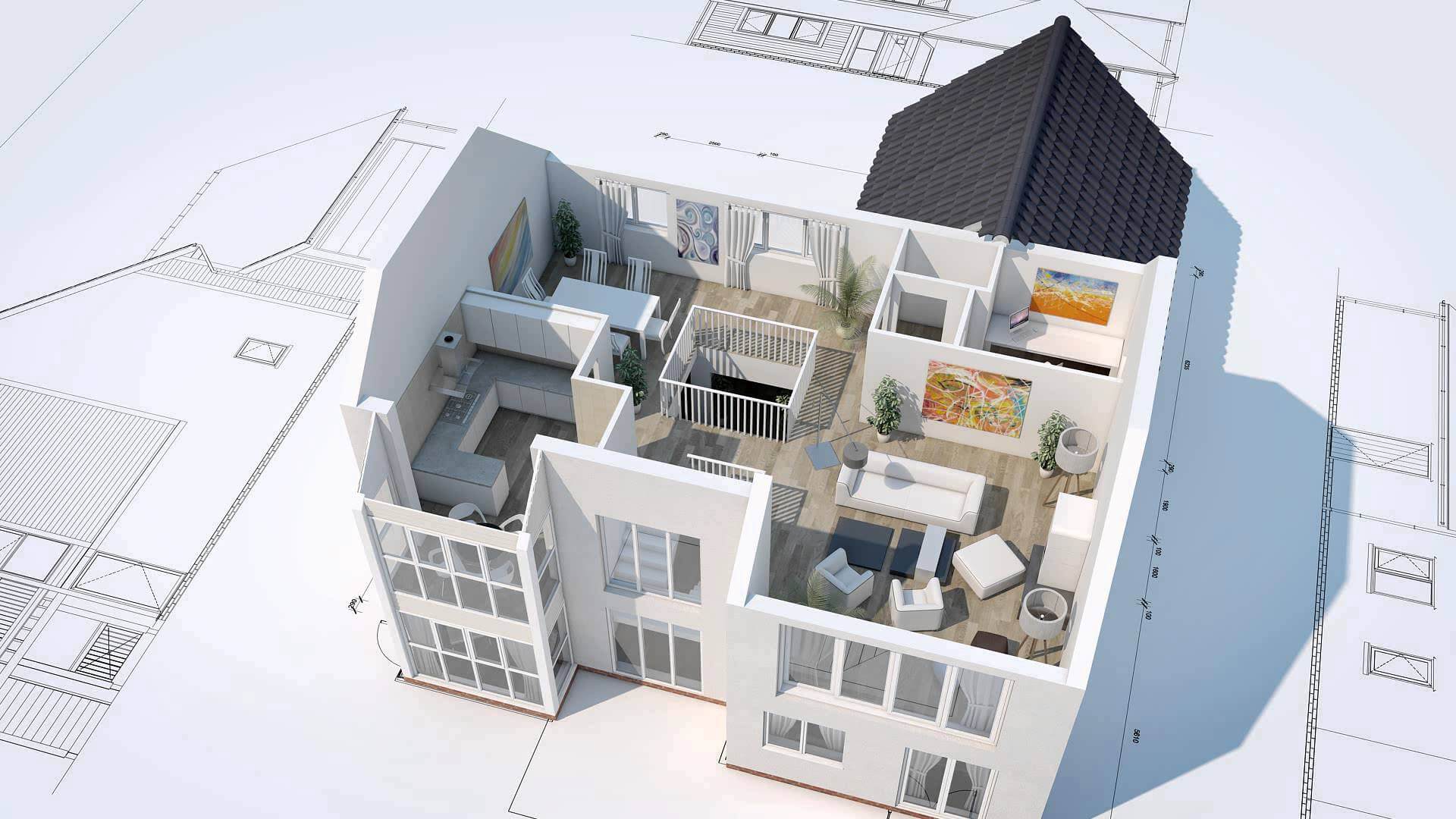 Planning for a building. Архитектурная визуализация 3ds Max. Проектирование домов. Макет дома. Макет планировки дома.